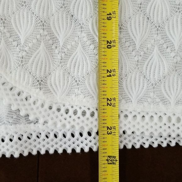 𝅺- Women’s Granny Core Vienna Lace white open cardigan sweater, size small - Picture 8 of 15